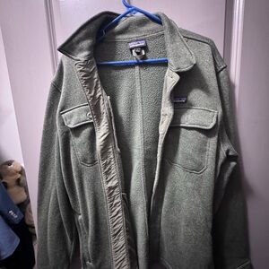 Patagonia Men's Olive Fleece Shirt Jacket